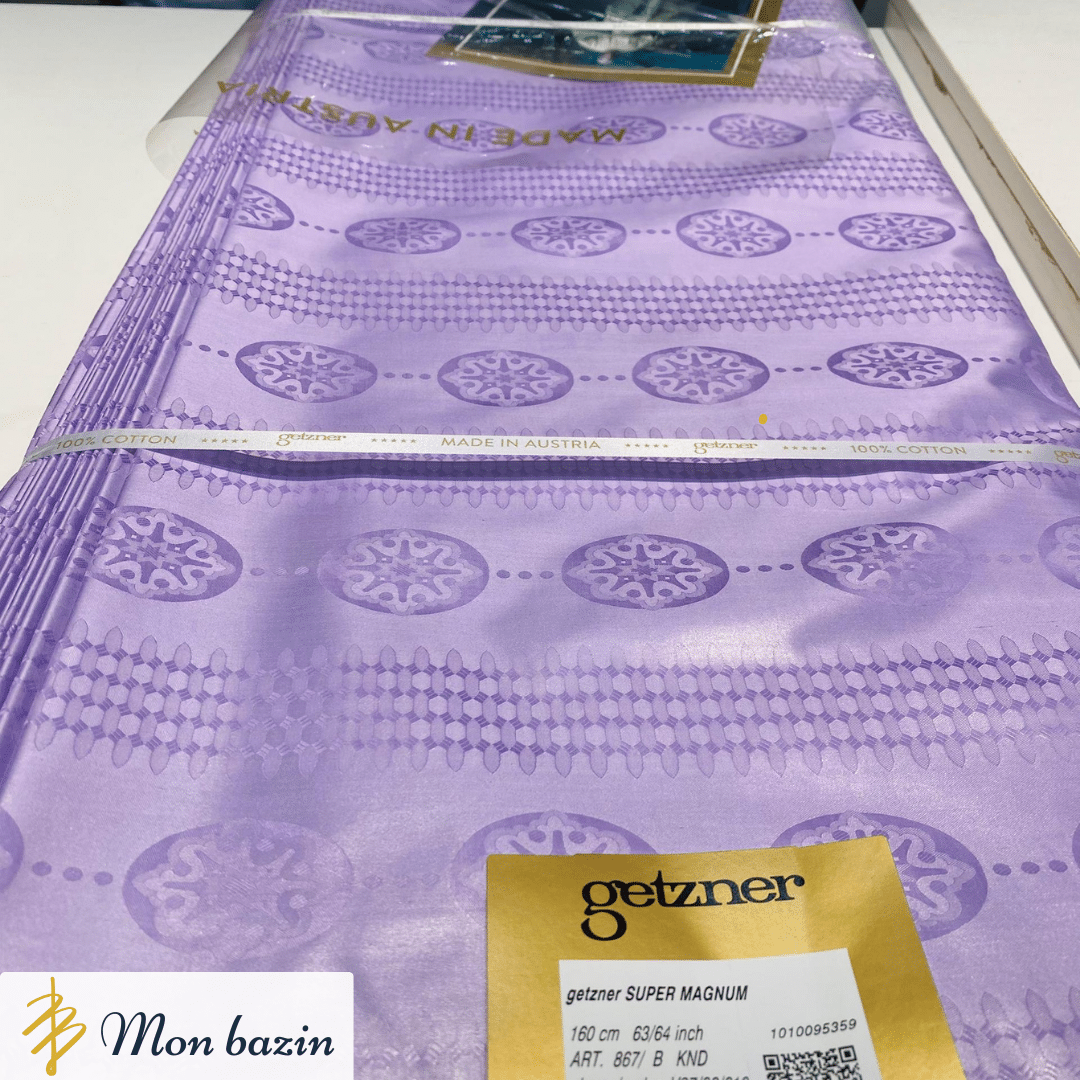 1 Bazin Getzner Violet “Lavande de Tombouctou” – Image 1