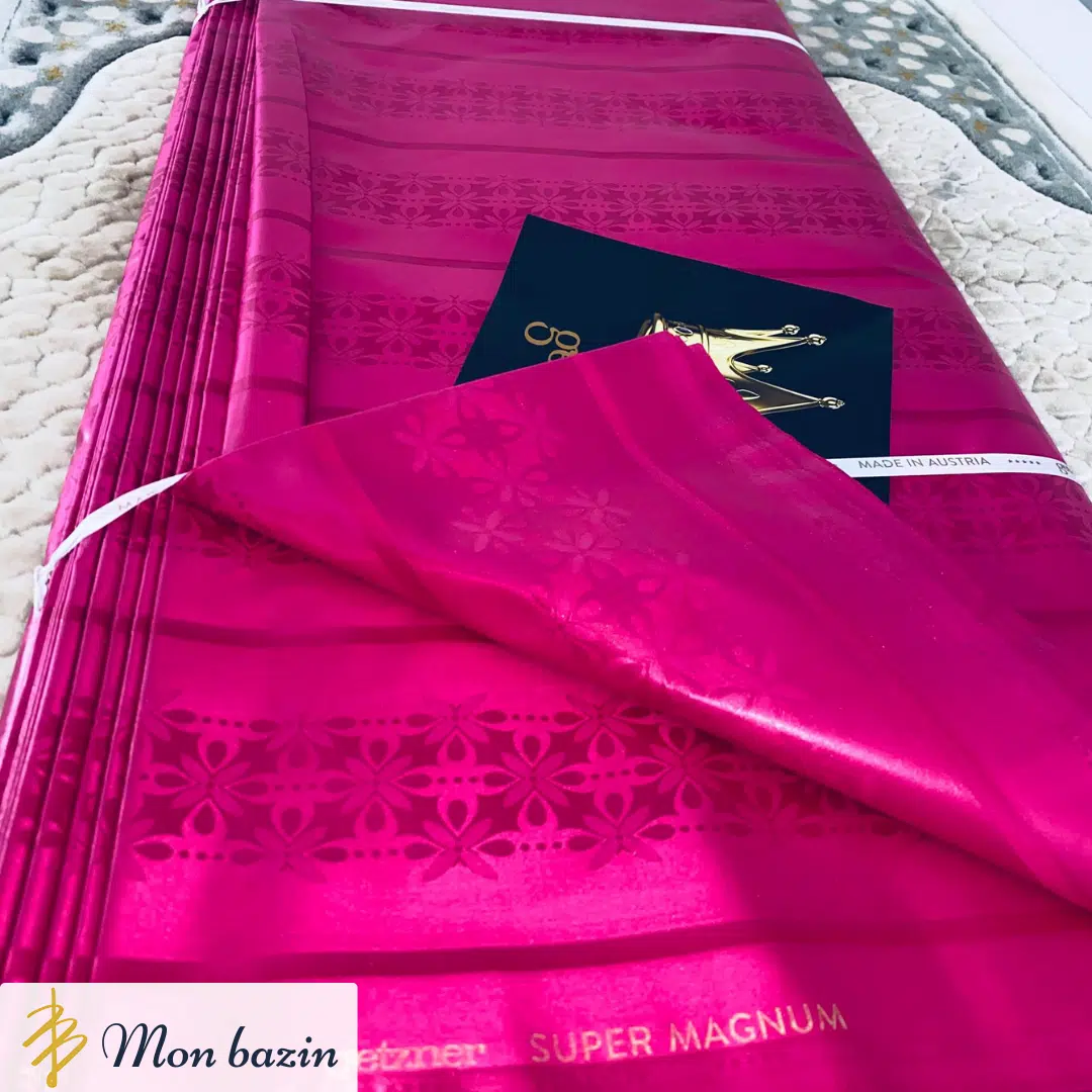 Bazin Getzner Rose Fuchsia “Sikasso” – Image 1