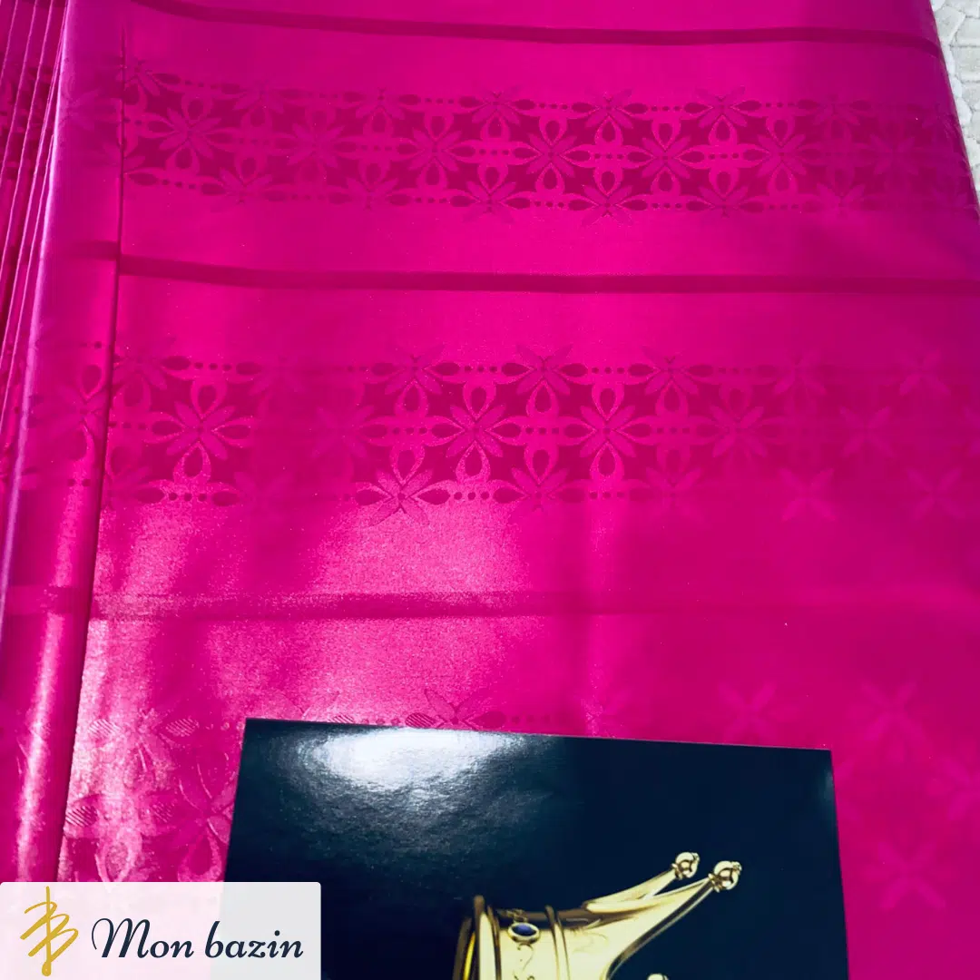 Bazin Getzner Rose Fuchsia “Sikasso” – Image 2