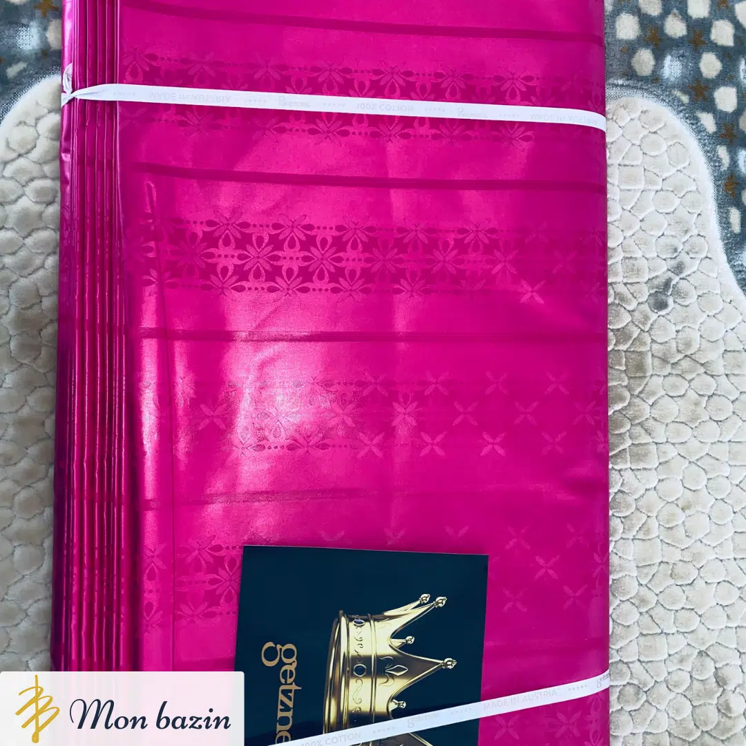 Bazin Getzner Rose Fuchsia “Sikasso” – Image 3