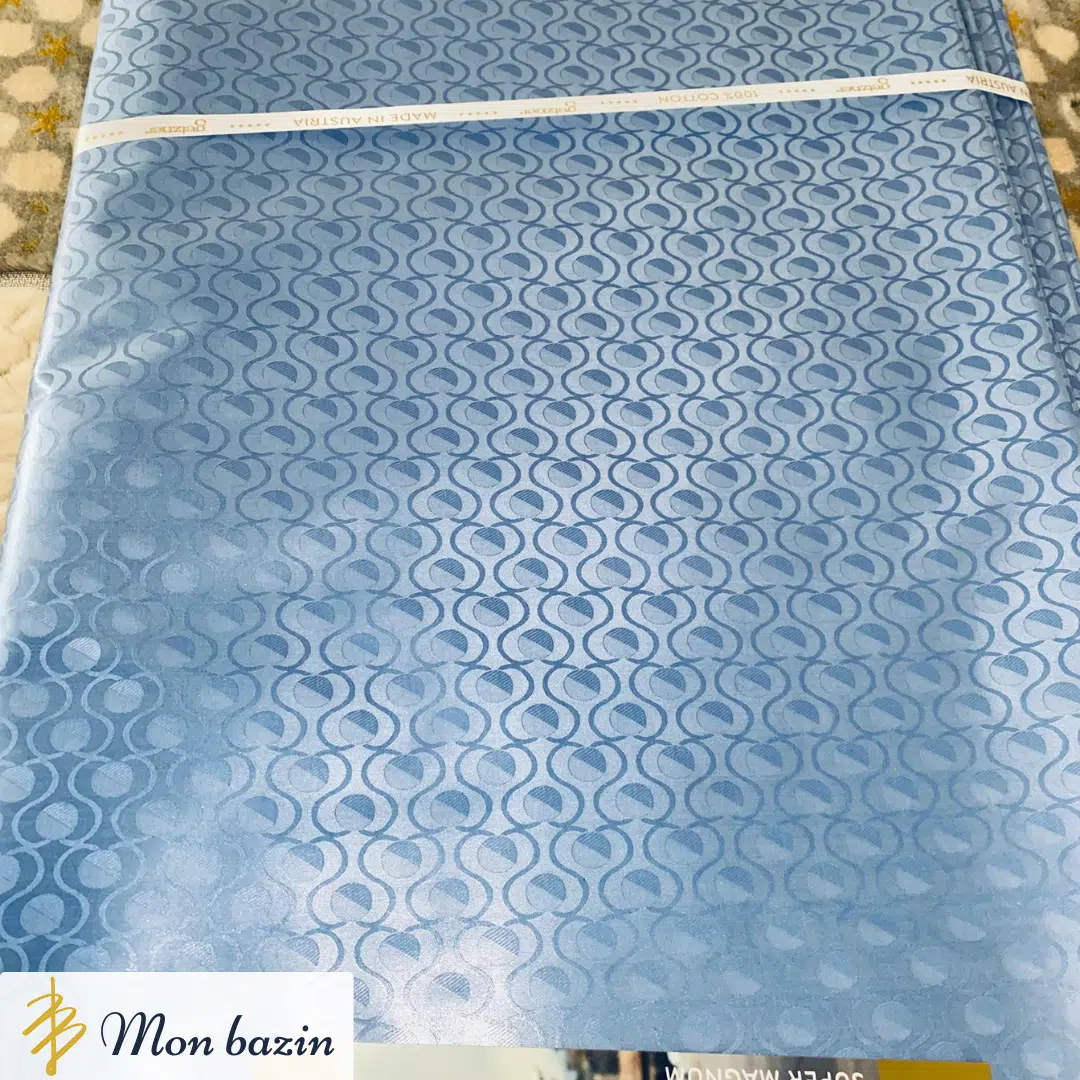 Bazin Getzner Bleu Acier “Koulikoro” – Image 2