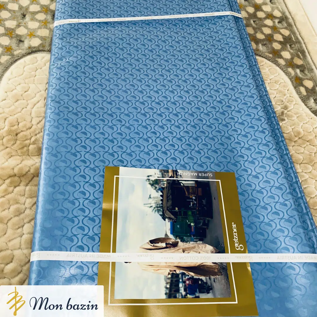 Bazin Getzner Bleu Acier “Koulikoro” – Image 1