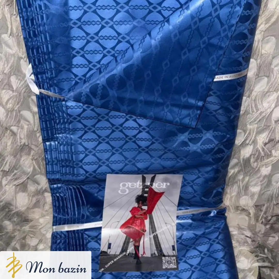 Bazin Getzner Bleu Royal “Koulikoro” – Image 1