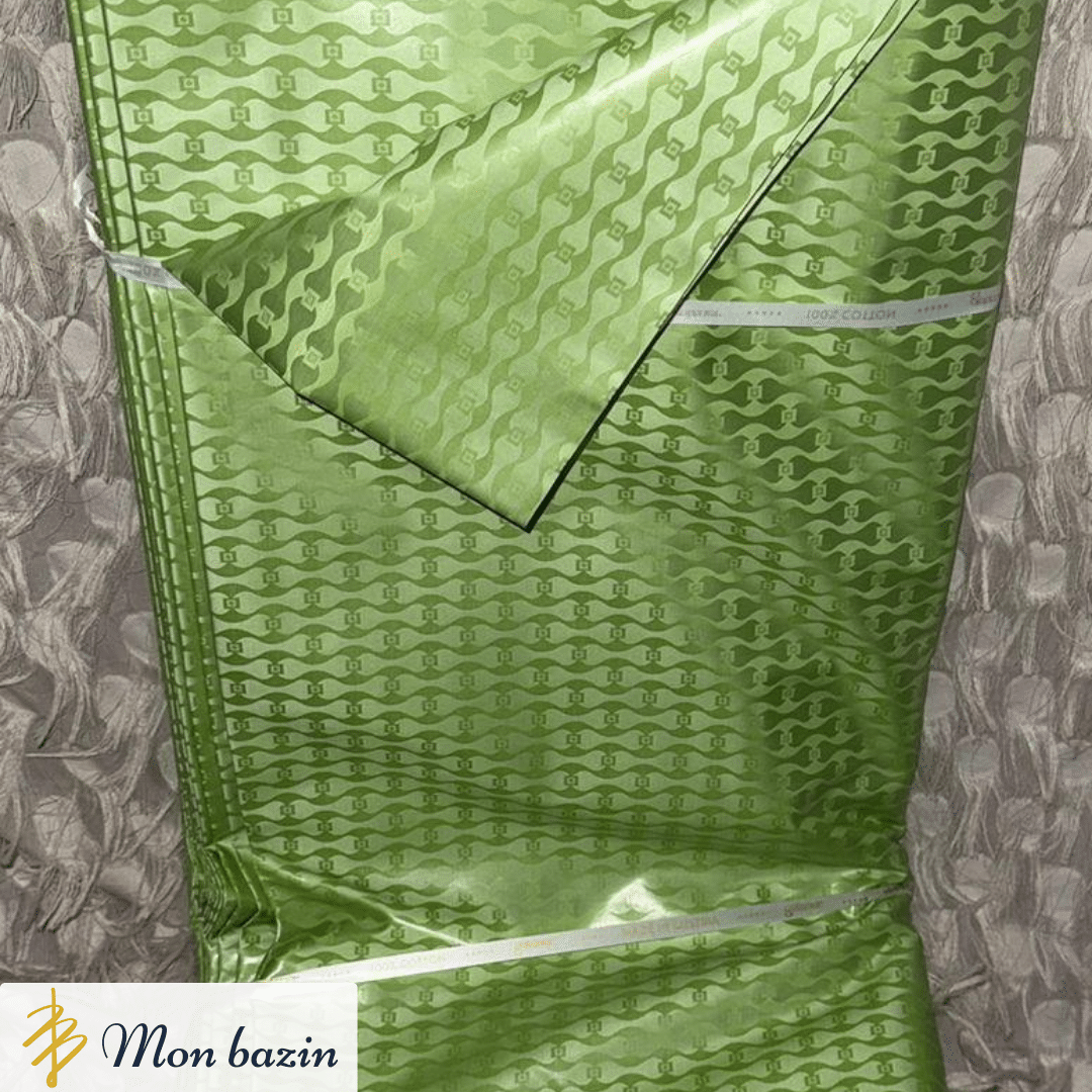 bazin-getzner Bazin Getzner Vert Olive “Sikasso” – Image 1