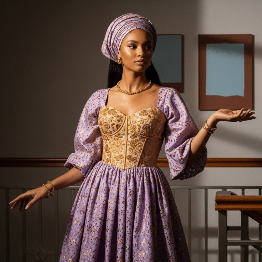 Magnifique mannequin femme en tissu africain