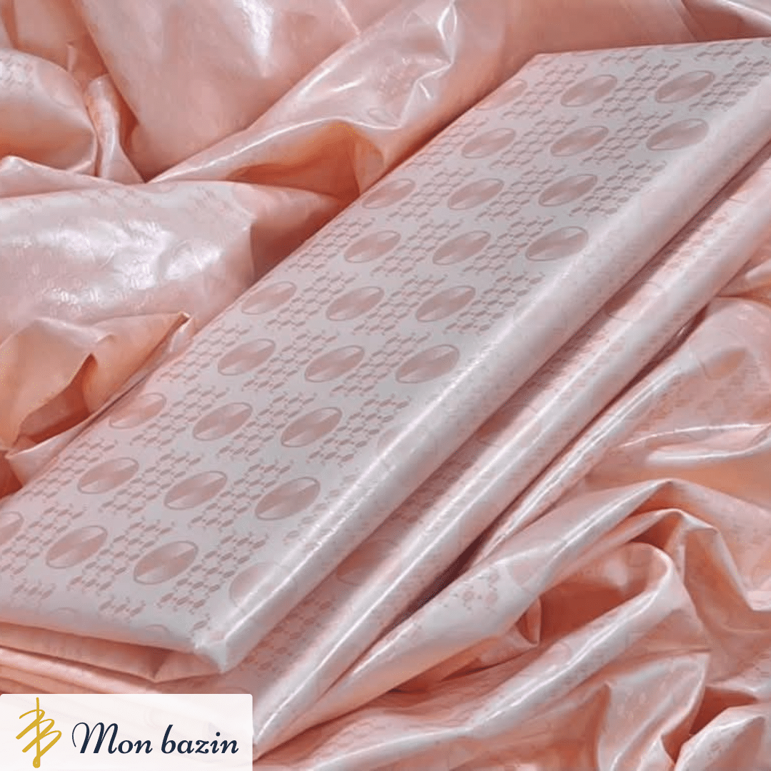 107 Bazin riche Orange Flamboyant “Koutiala” – Image 1