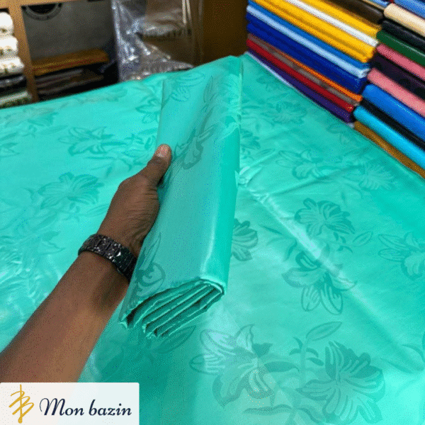 Bazin riche Bleu Turquoise Profond “Ansongo”