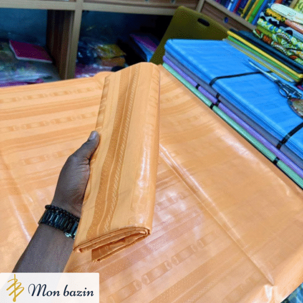 Bazin riche Orange Soleil “Sikasso”