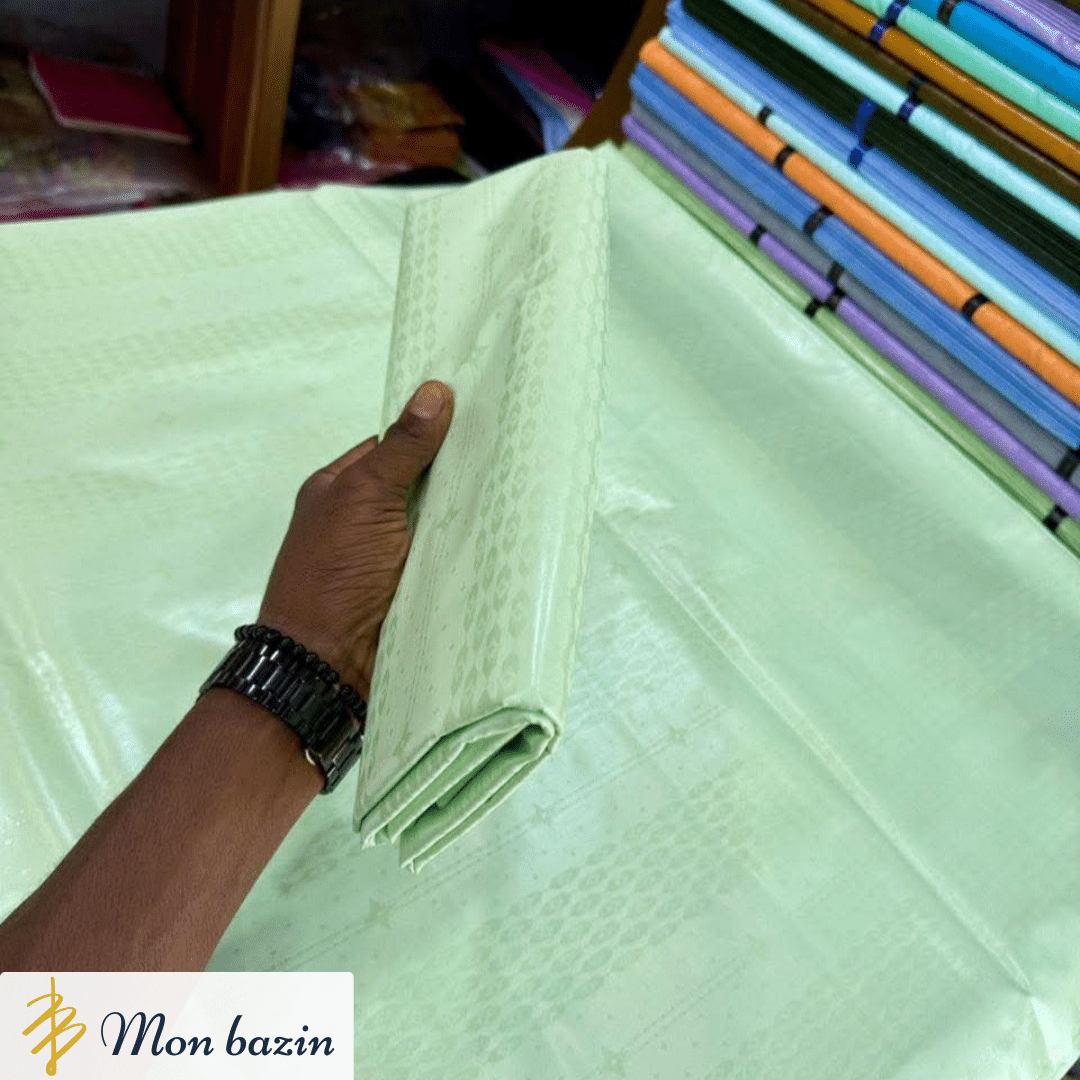 126 Bazin riche Vert Olive “Gao” – Image 1