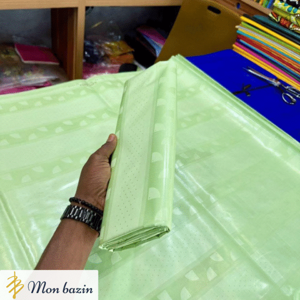 Bazin riche Vert Lichen “Kita”