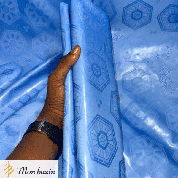 Bazin riche Bleu Pastel “Sikasso”