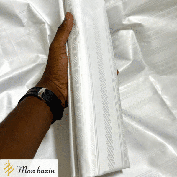 Bazin riche Blanc Éclatant “San”