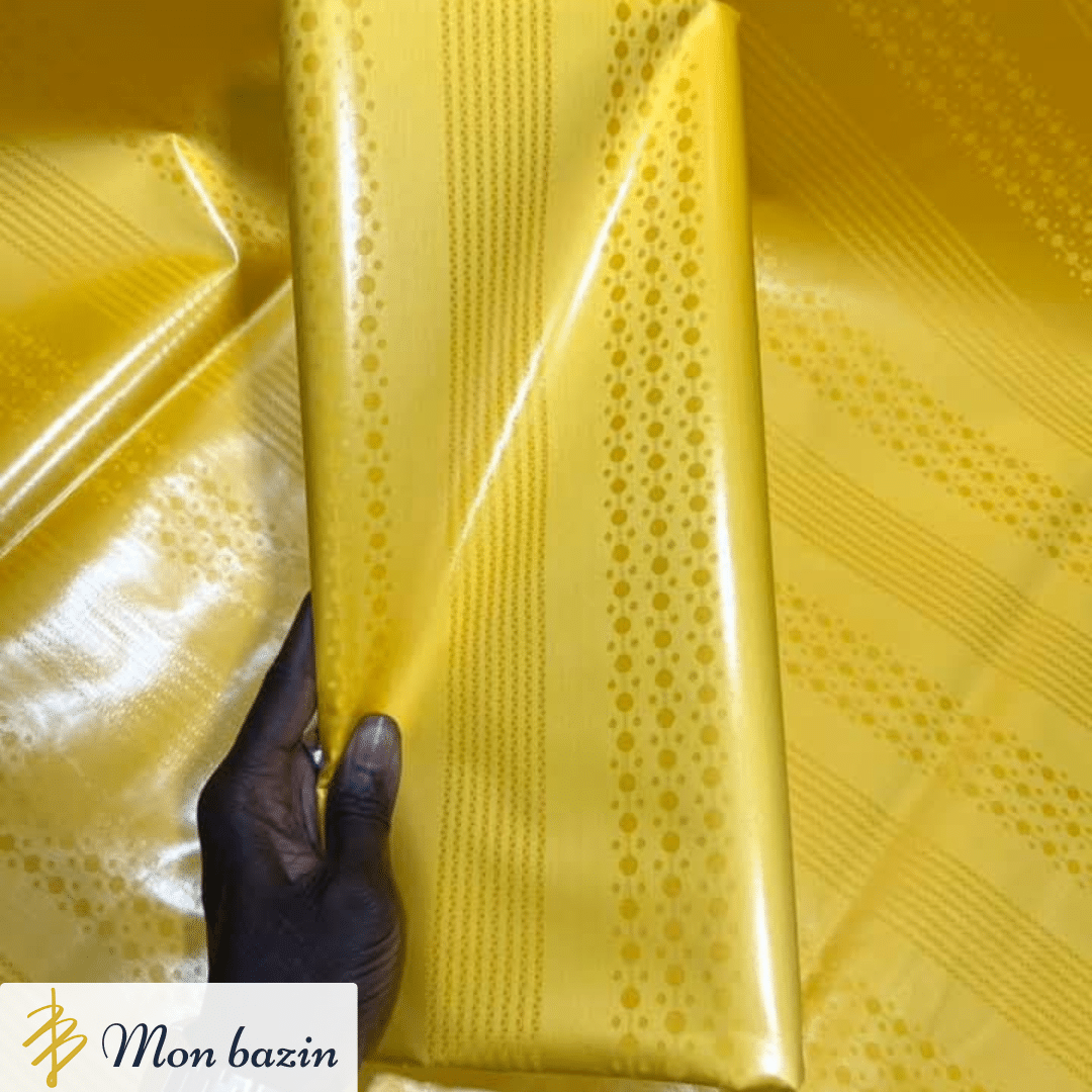 35 Bazin riche Jaune Radieux “Koulikoro” – Image 1