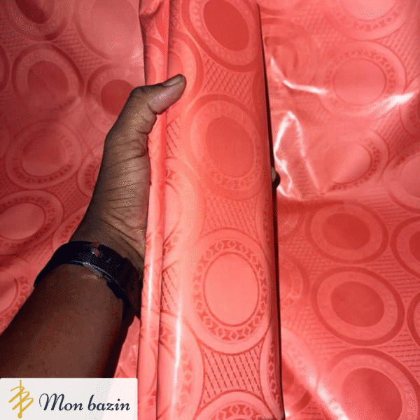 Bazin riche Orange Éclatant “Ansongo”