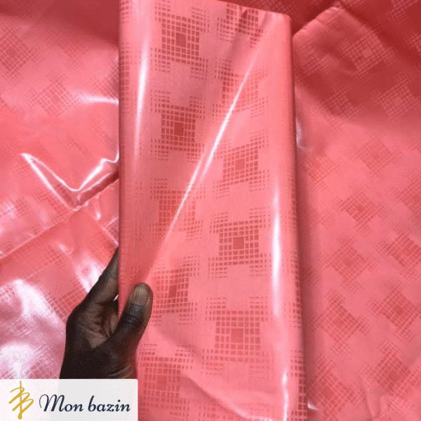 Bazin riche Orange Brillant “Djenne”