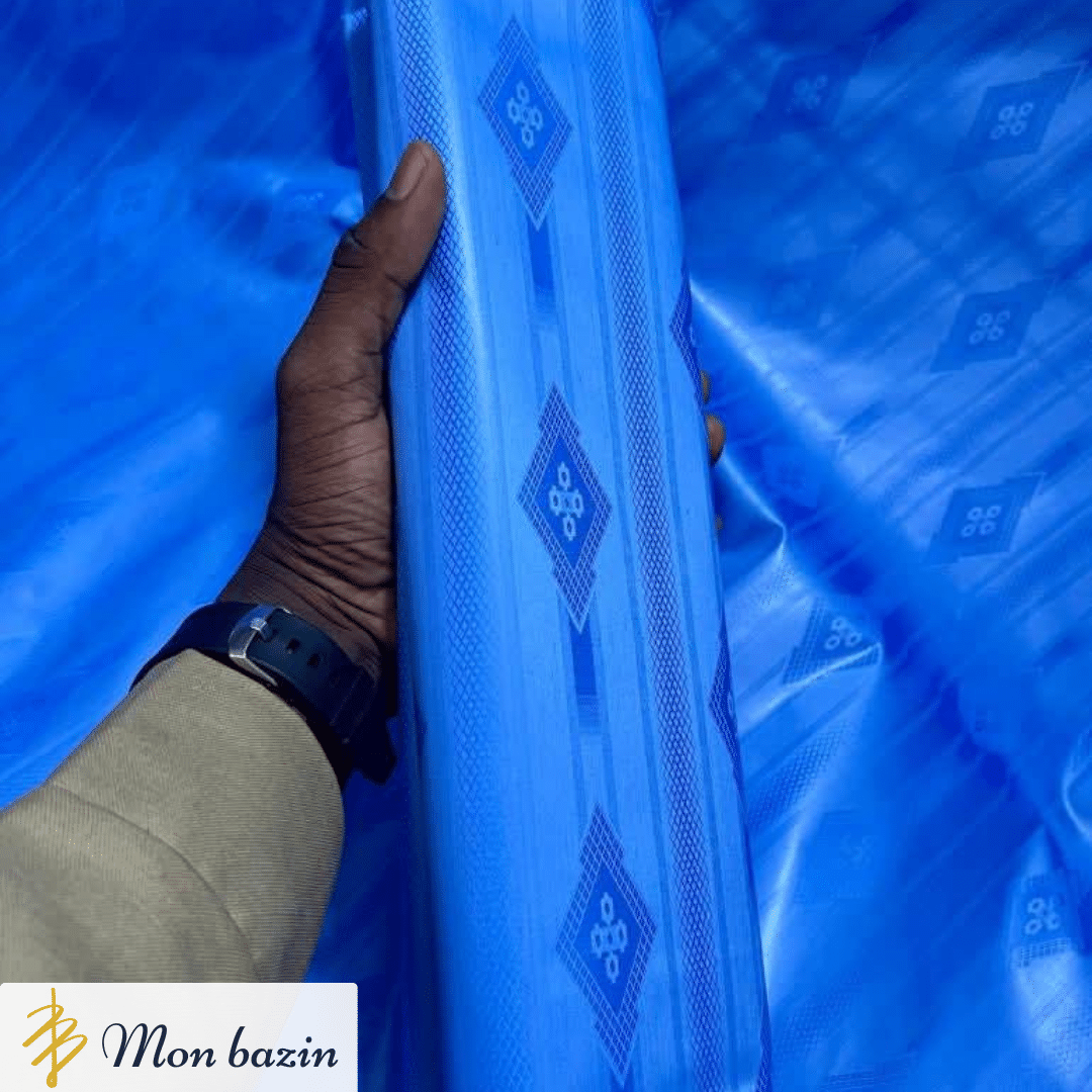 5 Bazin riche Bleu Ciel Profond “Tombouctou” – Image 1