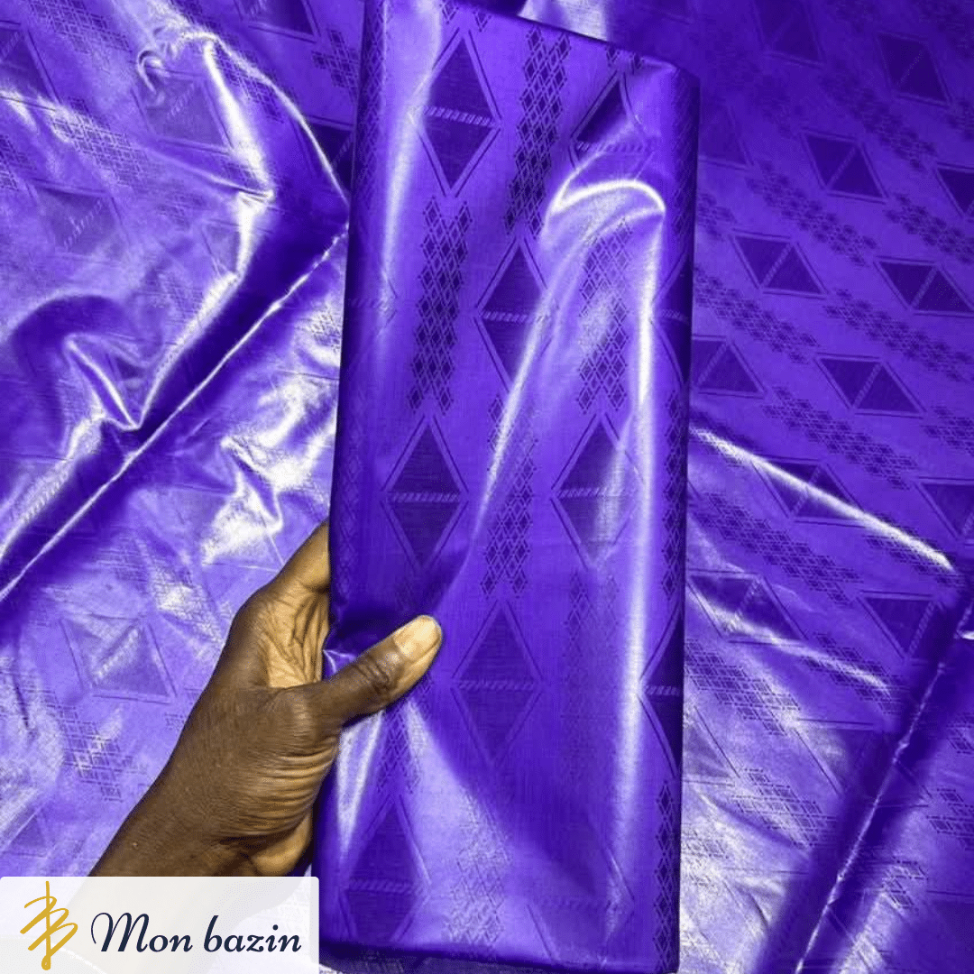 7 Bazin riche Bleu Indigo “Koulikoro” – Image 1