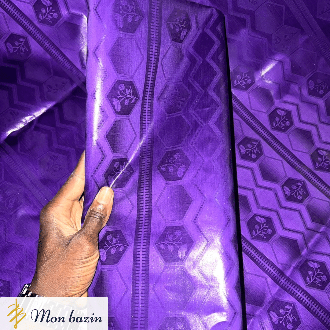 77 Bazin riche Violet Améthyste “Bafoulabé” – Image 1