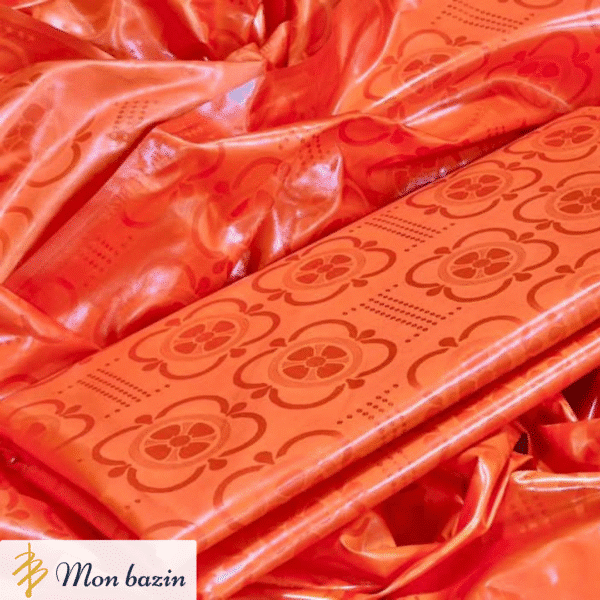 Bazin riche Orange Captivant “Bougouni”