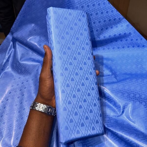Bazin riche Bleu Saphir “Ségou-ville”