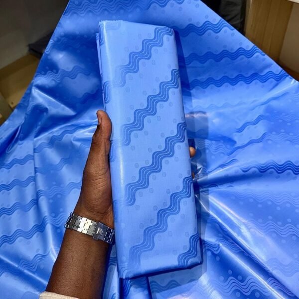 Bazin riche Bleu Pastel “Sikasso”