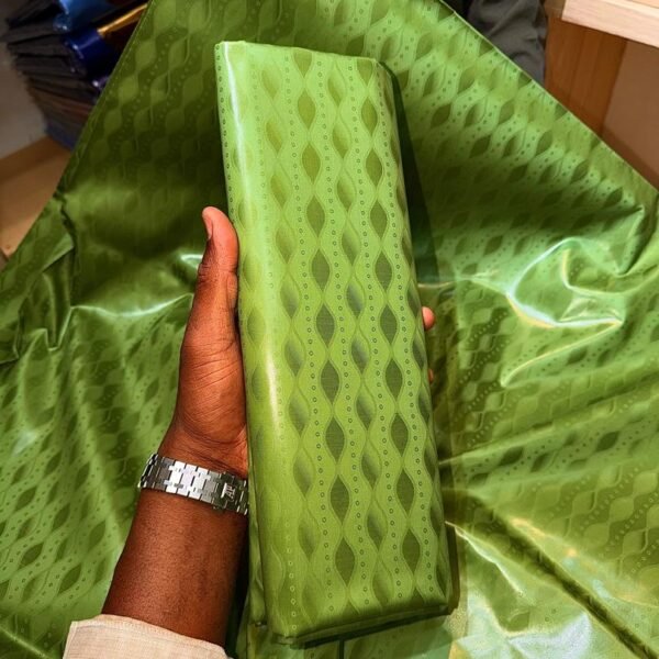 Bazin riche Vert Tilleul “Diéma”
