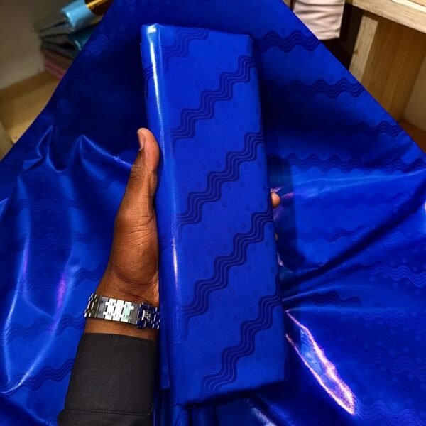 Bazin riche Bleu Royal “Bougouni”