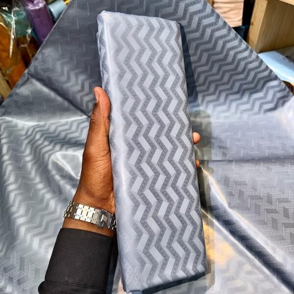 Bazin riche Gris Cristal “Bafoulabé”