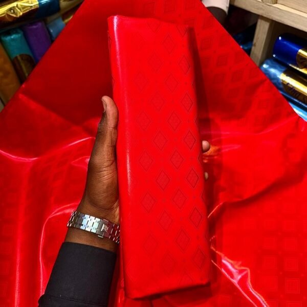 Bazin riche Rouge Vif “Kidal”